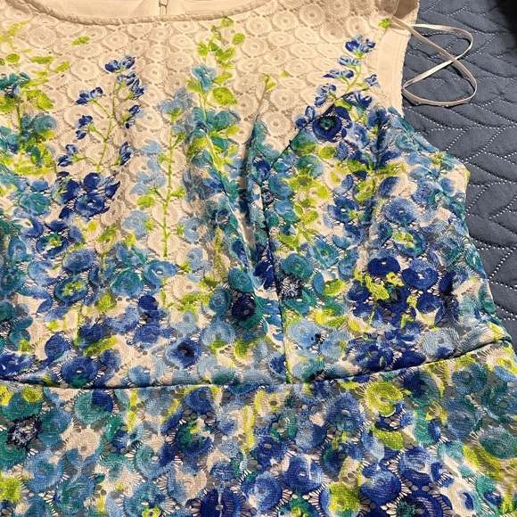 Michael Kors Floral Blue and Green Blouse - Picture 5 of 6